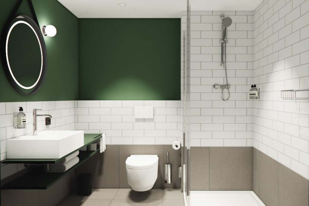 Render badkamer IBIS Tilburg Plaza