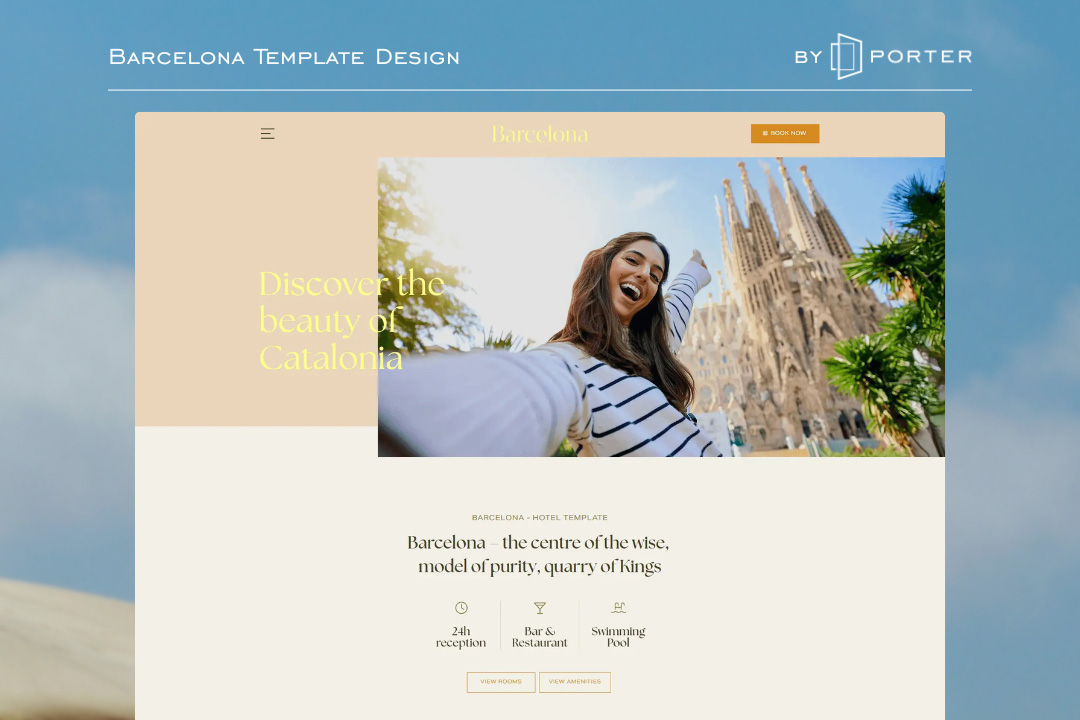 Porter lanceert ‘Barcelona’ premium websitetemplate voor lifestyle- en boutiquehotels 3