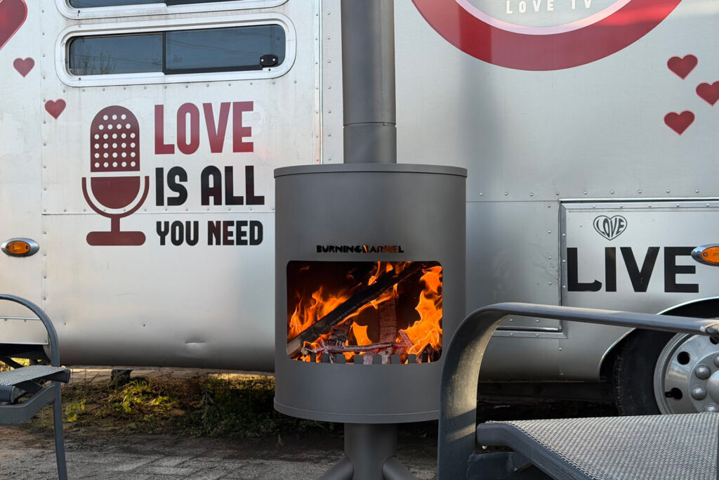 Stay overnight in the iconic All You Need Is Love caravan 2