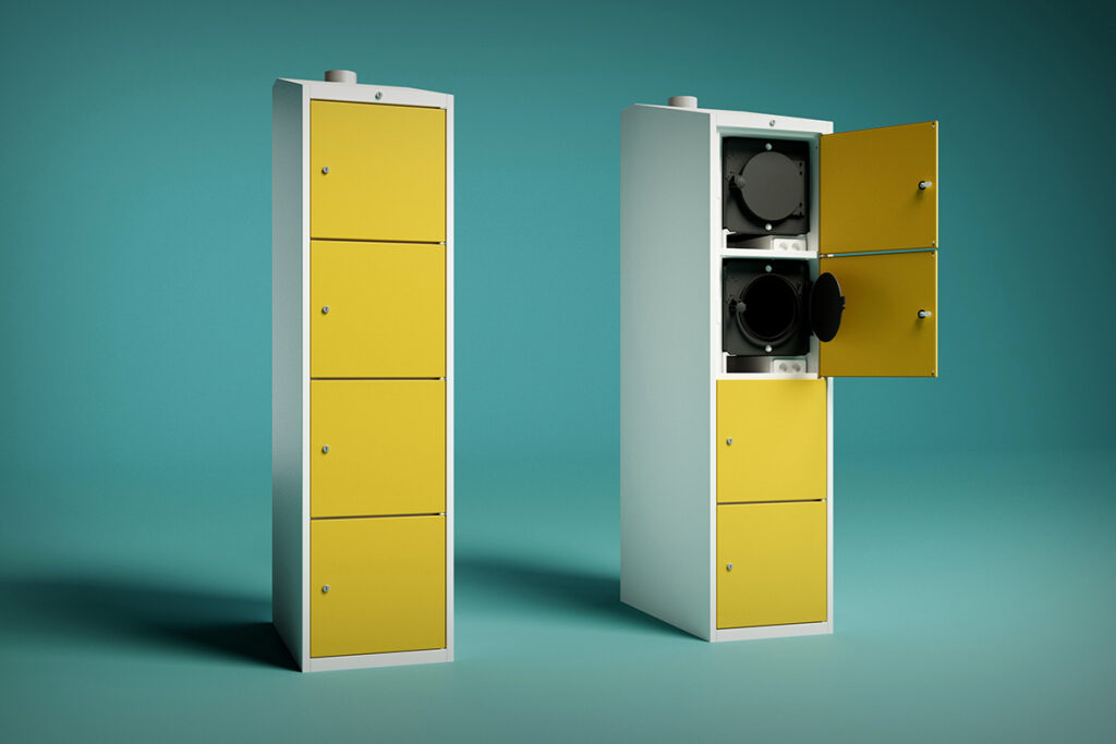 Battery box monitors fire, flames and high temperatures 2