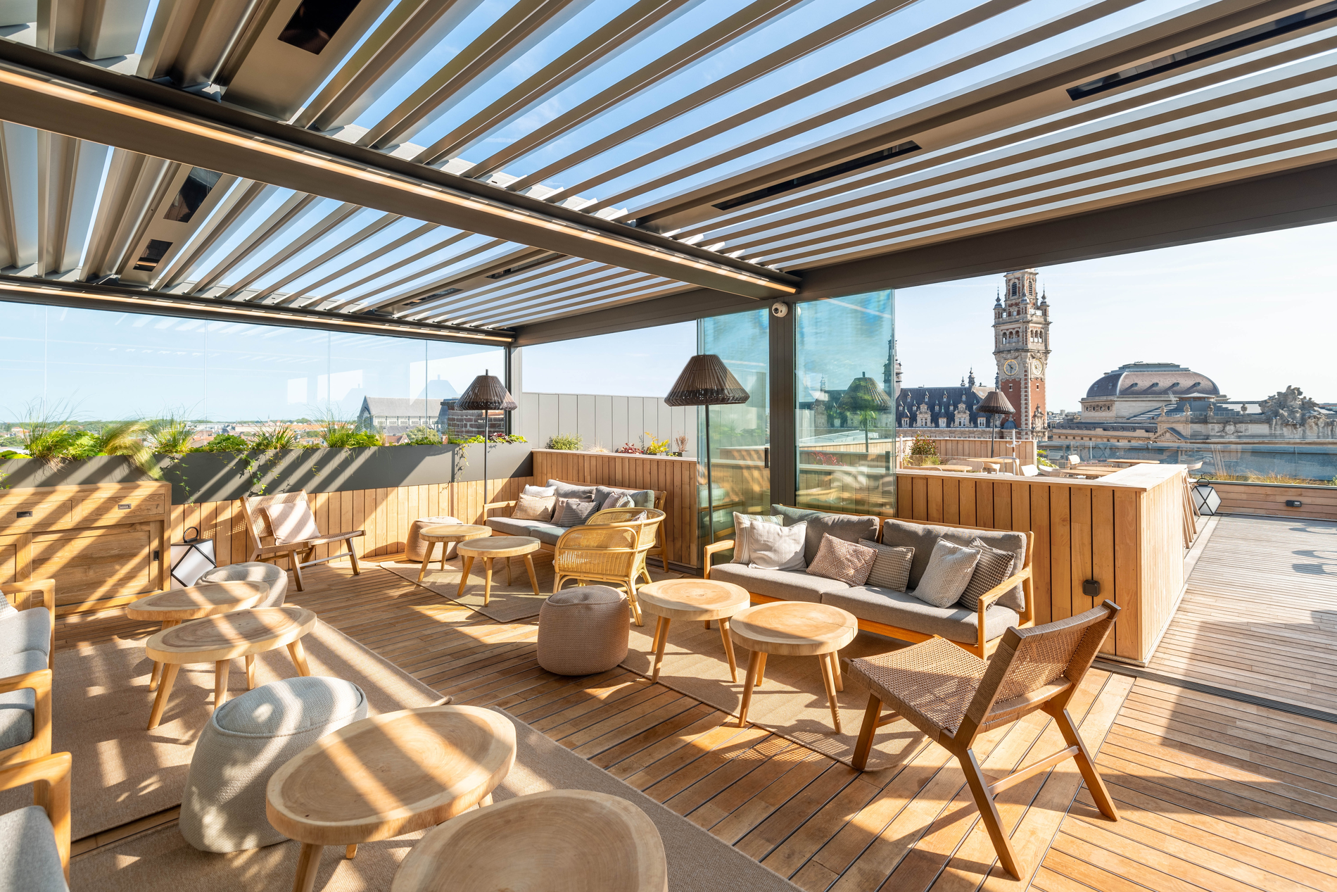 Beschut genieten onder Camargue-terrasoverkapping 1